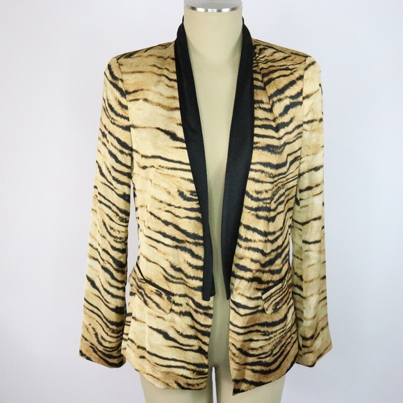 zara tiger print blazer